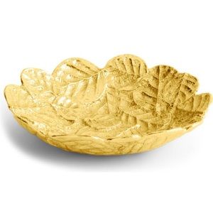 Michael Aram Gold Botanical Leaf Catch All trinket dish New